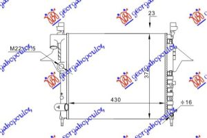 RADIATOR 1.2 PETROL MANUAL/AUTOMATIC- A/C (430x377) (VALEO)