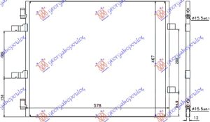 HLADNJAK KLIME 2.0 CDTi (550x460) CEV LEVO