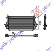 HLADNJAK INTERKULERA 1.6-2.0 TURBO - 2.0CDTi (66.5x36.2x32)