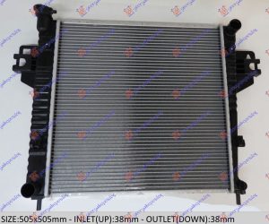 HLADNJAK MOTORA BENZIN 2.4 (MAN) (+/-AC) (50.5x50.5)
