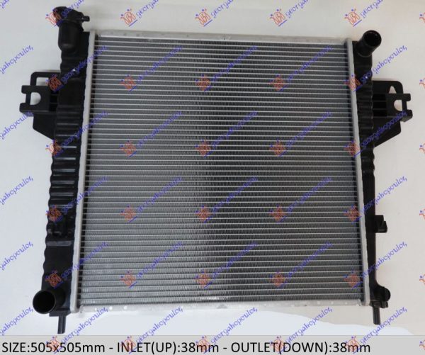 RADIATOR PETROL 2.4 MANUAL +/- A/C (505x505) (KOYO)