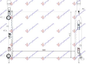 RADIATOR 1.6 PETROL - 1.5 DIESEL (560x410x23) (MAHLE BEHR)