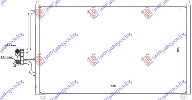 HLADNJAK KLIME 2.0/3.0 BENZIN (700x430x16) (-2004)