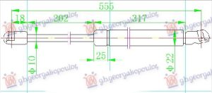 AMORTIZER GEPEK VRATA (555L-585N)