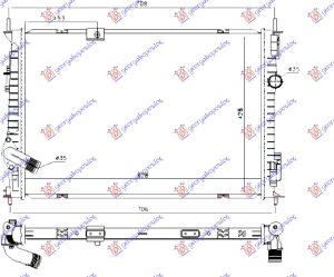RADIATOR 1.6 DIESEL DCi (628x428x32) (MAHLE BEHR)