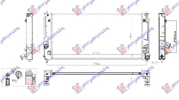 RADIATOR 1.8 PETROL VVTI (650x318) (KOYO)