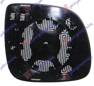 STAKLO RETROVIZORA SA GREJACEM 2007- (KONVEKSNO) LEVO
