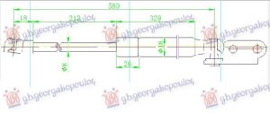 AMORTIZER GEPEK VRATA 07- (580L-540N)