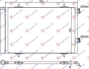 HLADNJAK KLIME 1.6 THP BENZIN - 1.6 Hdi DIZEL (574x378x16) 2011-