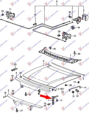 FRONT HOOD HINGE