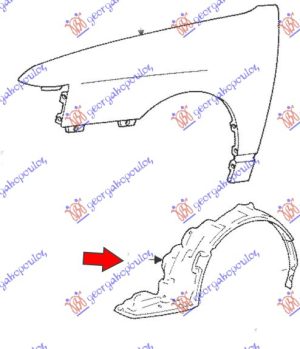 FRONT INNER PLASTIC FENDER