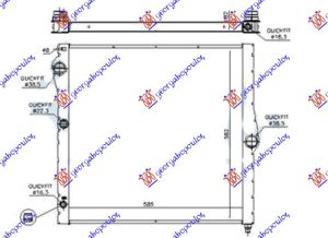 RADIATOR 4.4 (50i) PETROL - 3.0 (50d) DIESEL (585x580x32) (ALL ALUMINIUM) (MAHLE BEHR)