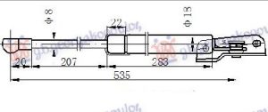 AMORTIZER GEPEK VRATA (535L-375N) DESNO