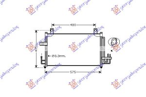HLADNJAK KLIME 1.8i 8V - 1.5i 16V (535x345x20)