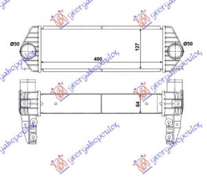 HLADNJAK INTERKULERA 1.8 Di-TDCi DIZEL (400x130x65) 07-