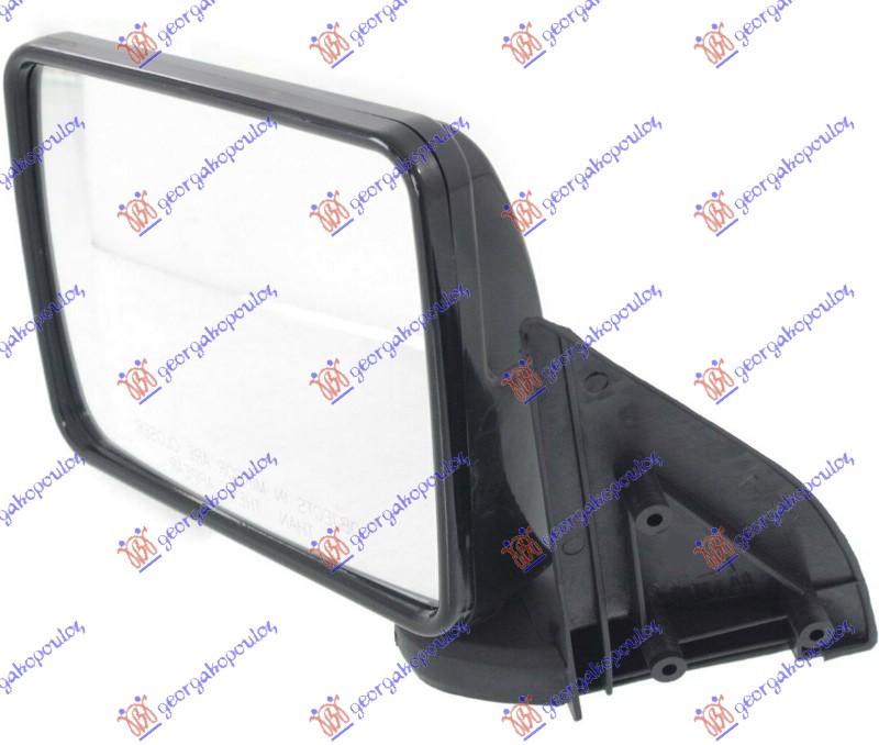 DOOR MIRROR MANUAL BLACK 1989- (FLAT GLASS)