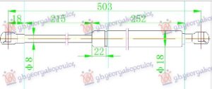 AMORTIZER GEPEK VRATA (500L-440N)