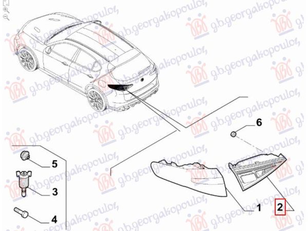 TAIL LAMP INNER LED (O)