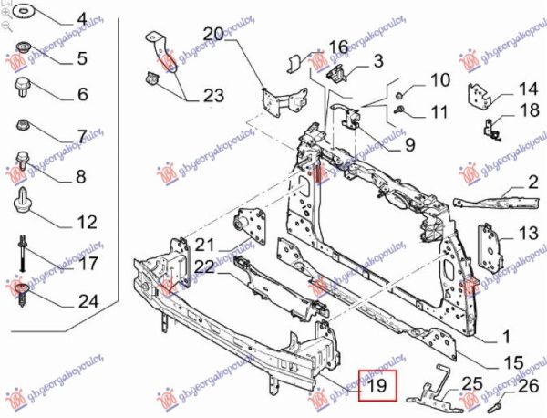 FRONT BUMPER REINFORCEMENT (O)