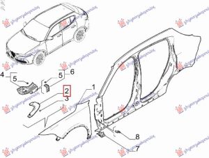 FRONT FENDER BRACKET STEEL (FRONT PART) (O)