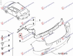 REAR BUMPER SIDE BRACKET PLASTIC (O)