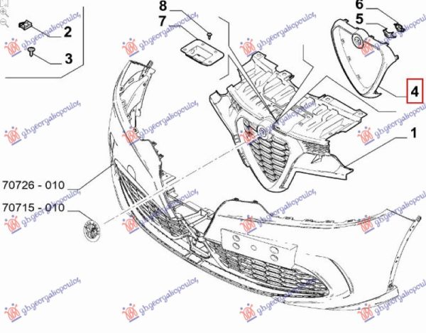 GRILLE FRAME (O)