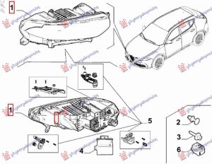 HEAD LAMP FULL LED MATRIX (O)