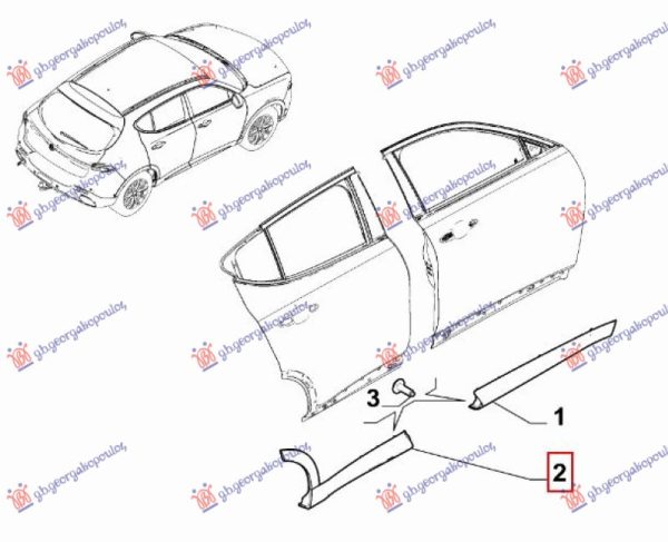 REAR DOOR MOULDING (O)