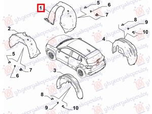 FRONT INNER PLASTIC FENDER (O)