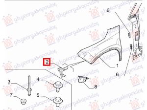 NOSAC BLATOBRANA GORNJI METAL (O) LEVO