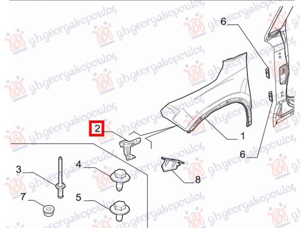 NOSAC BLATOBRANA GORNJI METAL (O) LEVO