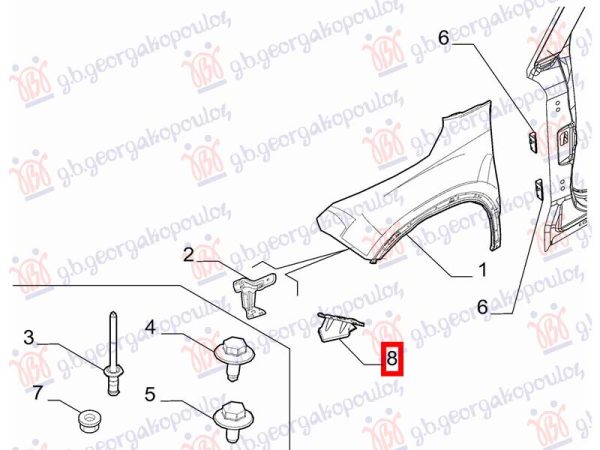 NOSAC BLATOBRANA DONJI METAL (O) DESNO