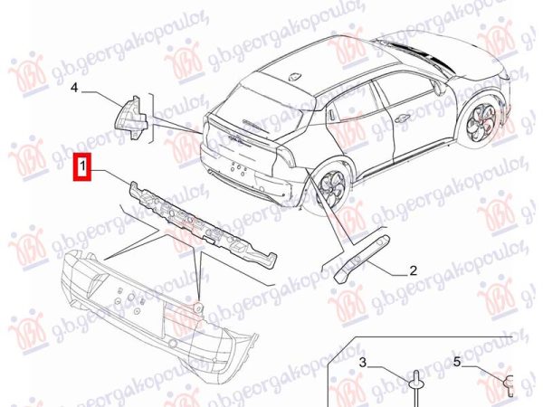 REAR BUMPER BRACKET (O)