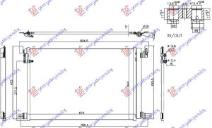 HLADNJAK KLIME 2.0/3.0 TFSI - 3.0 TDI (676x444x12)
