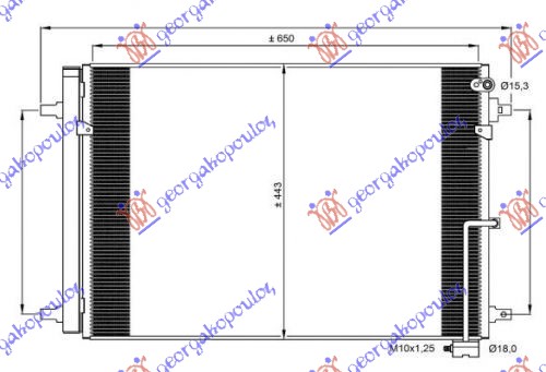 HLADNJAK KLIME BENZIN/DIZEL (OSIM ZA 3.0/4.0 TFSi) (660x44x6)