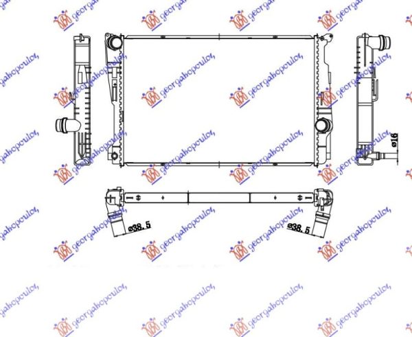 RADIATOR ALL PETROL/DIESEL AUTOMATIC (600x390x32) (KOYO)