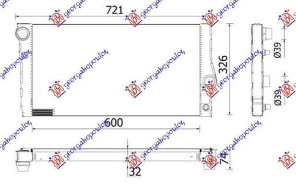 RADIATOR 3.0 PETROL/HYBRID (600x326) (MAHLE PREMIUM LINE)