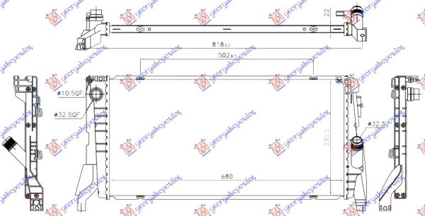 RADIATOR 1.5 (216i-218i) PETROL MANUAL/AUTOMATIC (680x330x22) (KOYO)