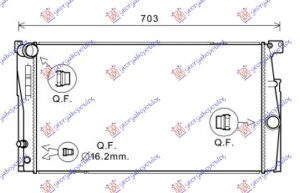 HLADNJAK MOTORA 1.6/2.0 BENZIN (MAN) N20B16A/N20B20A/B (60x34.5x3.2)