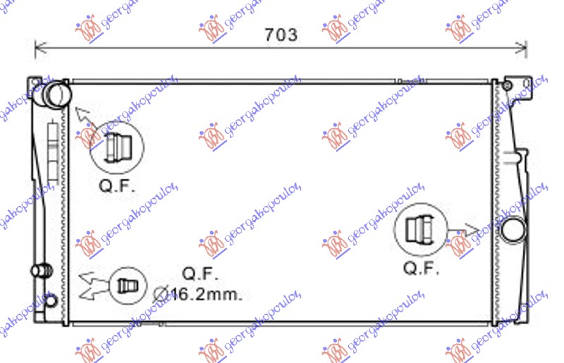 HLADNJAK MOTORA 1.6/2.0 BENZIN (MAN) N20B16A/N20B20A/B (60x34.5x3.2)