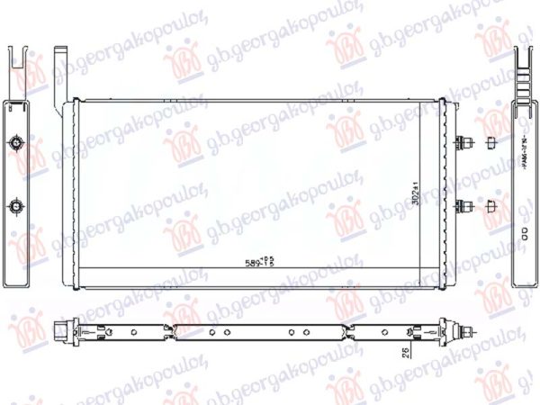 ADDITIONAL RADIATOR 4.4 PETROL - 3.0 DIESEL (589x302) (NRF)