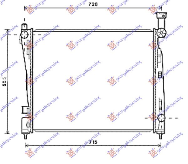 HLADNJAK MOTORA 3.6 i 24V VVT (AUTO) (63.7x51.5x16) (KOYO)