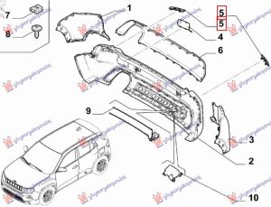 REAR BUMPER REFLECTOR (O)