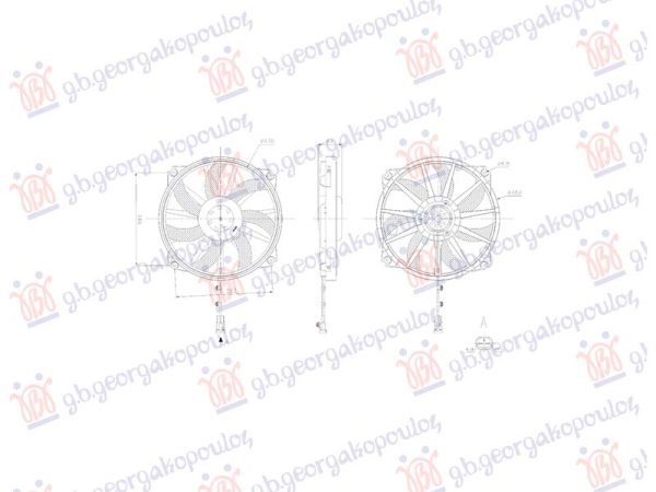 VENTILATOR BENZIN/DIZEL (2 PIN) (240W)