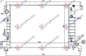 RADIATOR 1.2i-1.4i PETROL (550x396x17) (KOYO)