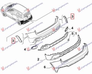 RUB PLASTICNI ZADNJEG BRANIKA (CROSS) (O) DESNO