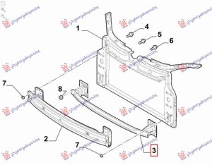 FRONT BUMPER REINFORCEMENT LOWER (O)