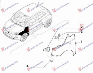 FRONT FENDER BRACKET STEEL (FRONT PART) (O)