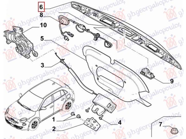 TAIL GATE MOULDING 5th (O)