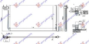 HLADNJAK KLIME 1.6/2.0 BENZIN / ELEK.POGON (718x384x16)